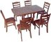 Mahogany Veneer Finished Hotel Dining Table / Hotel Restaurant Furniture supplier
