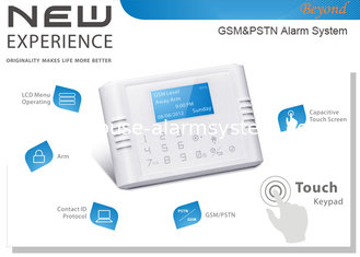 China Quad-Band GSM&amp;PSTN Dual Network Touch Keypad LCD Wireless 868Mhz House Alarm System supplier