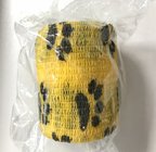 Non woven Self-Adhering Cohesive Wrap Bandages Printed Colored for puppy dogs,cats,pets,crows,horses vet tape wrap paw b