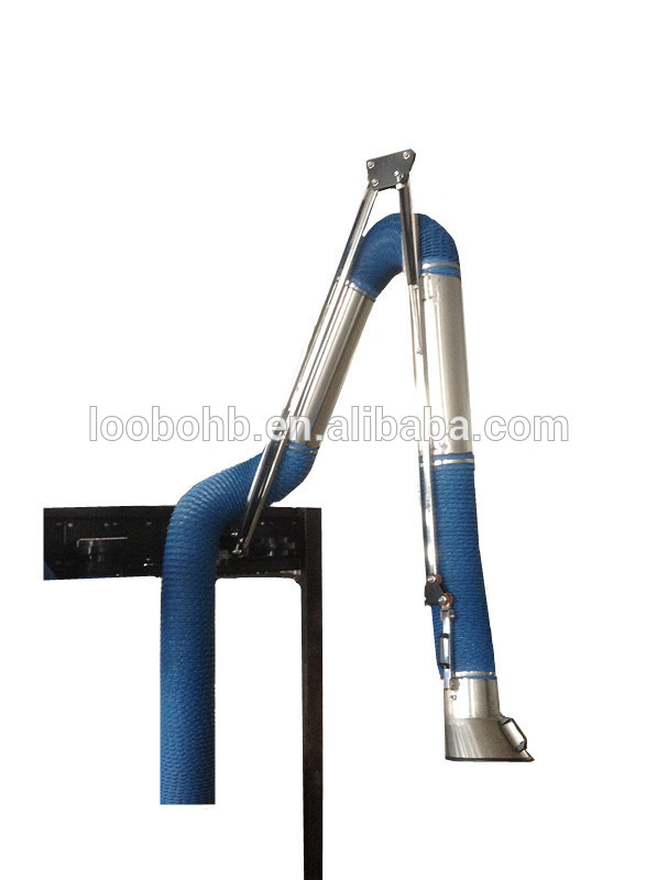 Extraction arm for welding with Suction mouth/hood in the industrial fume extraction from Loobo Manufacture