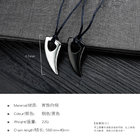 Fashion Jewelry Men's Horn Shape Pendant Trendy Stainless Steel Wolf Tooth Necklace Personality Simple Man Necklace