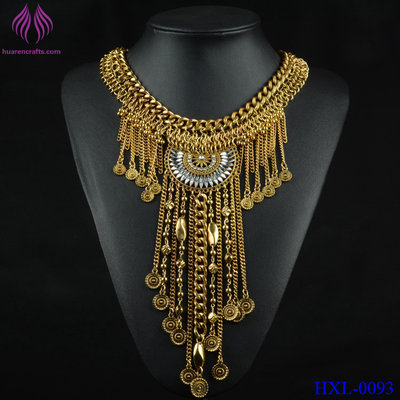 China Bohemian Gypsy Festival Turkish Coin Collar Choker Bib Necklace Chain Statement supplier