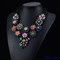 Hot Women Jewelry Pendant Crystal Choker Chunky Bib Statement Necklace Flower supplier