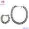Women's Charm Pearl Weave Chain Collar Choker Statement Bib Pendant Necklace with bracelet supplier