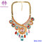 Women Fashion Spiral rhinestone Necklaces Pendants Vintage color crystal jewelry supplier