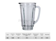 1.2L Household appliance Spare Parts Blender Glass Jar vaso de vidrio para licuadora 806