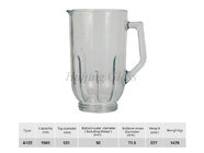 Foshan Huijing Factory Direct Small capacity Blender Glass Jar A121