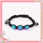 Wholesale Shambhala bracelet 10mm multi-color alloy stones bead bracelet B004