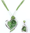Alloy Heart Pendant Heart-shaped earrings Purple Heart Pendant  Red Heart Earrings BJX4342