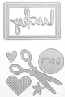 New DIY scissors template etched pattern of hearts ET-6508