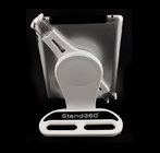 360 degree rotation abs potable tablet stand on table, adjustable width 22-30cm