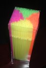 hot sale PP Flexible disposable plastic drinking straws neon colored 8.2" wholesale
