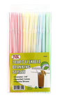 8"Plastic Flexible Drinking Straws, assorted stripes ,,muliti colorful , pack of 180pcs