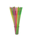 17" Extra long flexible artistic drinking straws , assorted colorful , 8mm pack of 200