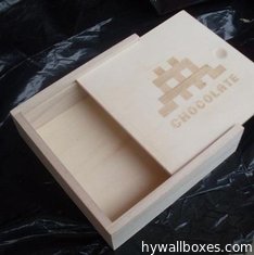 China Wooden Chocolate box, candy box, slide lid box made in Paulownia wood, lasered logo supplier