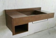 Economy Plywood wall hung bathroom vanity base with metal bar,wooden bathroom cabinet for hotel furniture with low price