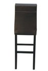 Beech wood brown pu upholstery barstool/counter stool with metal bars,fashion wooden barstool