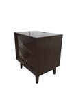 Solid walnut 2-drawer night stand for hotel bedroom,hospitality casegoods,bedside table