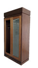 2 glass door teak wood custom Custom made tall cabinet Wardrobe,closet ,hospitality casegoods