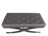 X shape blind tufted pu/leather upholstery bench,bed end bench for hotel bedroom,soft seating for hotel bedroom