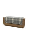 Solid oak wood frame custom made with fabric upholstery wooden bench for hotel bedroom,hospitality casegoods