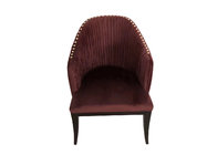 Modern wholesale beech wood red fabric upholstery dining chairs with neilheads, desk chair,side chair for dining rooms