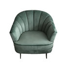 Hot sale green velvet fabric sofa furniture,wedding event rental furniture 1-seater sofa,living room sofa