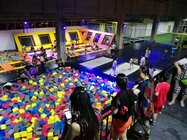 73M2 Small Size Indoor Trampoline Park with Basketball Game/ Chinese Trampoline with Foam Pit
