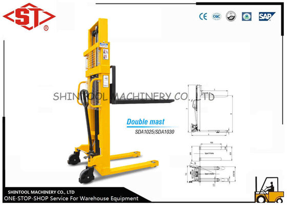 1000kg Hand Pallet Stacker With Single Mast supplier