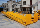 China Yellow color Hydraulic Container Loading Dock Ramp Lift With handle pump reliable quality distributor