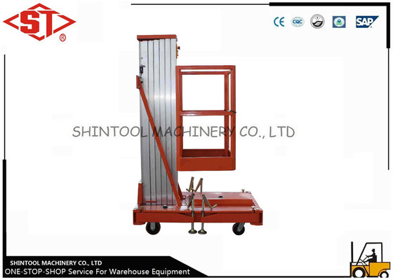 China Single Mast Aluminium Work Platforms Aerial Work Platform 10M Lifting Heighton sales