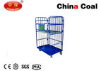 China Metal Cage Storage Roll Container Logistics Equipment Folding Roll Trolley distributor