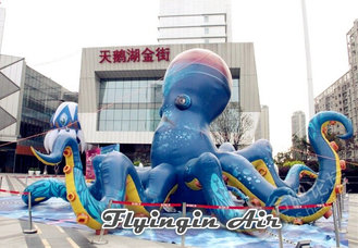 Custom 10m*6m Inflatable Octopus with Big Head for Outdoor Display
