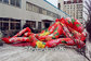 Super Large Red Inflatable Octopus Model for Roof and Building