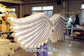 Shiny Slivery Angel Wings Inflatable Costumes for Adults Stage and Party Performance