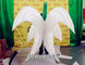 High Quality White Stage Decorative Inflatable Wings for Event