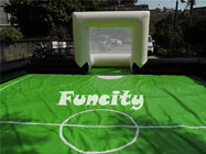 Green Big Inflatable Soccer Goal / Inflatable Soccer Arena For Funny