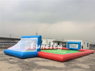 0.6mm Plato Pvc Tarpaulin Inflatable Soccer Field / Pitch Commercial Use