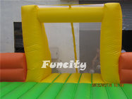 0.55mm Pvc Tarpaulin Inflatable Football Field With Pillar And Net