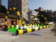 0.6mm PVC Tarpaulin Colorful Inflatable Zorb Track for Grassland Inflatable Sports Games