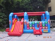 Funny Giant Inflatable Jumping Castle Slide Combo For School / Shopping Mall