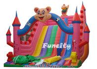 Welcome Bear Inflatable Slides For Sale With Vivid Animals Digital Printed