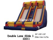 Beautiful Children Inflatable Dry Slide Double Lane Commercial Grade Long Lifespan