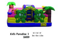 Durable PVC Tarpaulin Inflatable Fun City Happy Zoo Paradise Inflatable Bouncy House