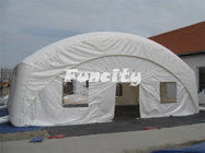 White Family Camping Inflatable Tent With Doors and Windows Design , 17.4L*10.7W*4.3Hm