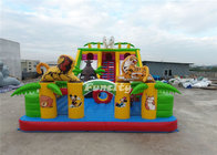 New Design 14M*8M*4M 0.55MM PVC Tarpaulin inflatable Fun city with slide