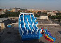 Blue / White Inflatable Giant Commercial Dry Slide With Frame Pool 3 - 5 Years Lifespan