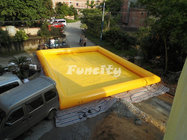 Durable Custom Size Inflatable Water Swimming Pool Yellow 1 Years Warranty