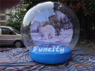 3-8 M Customized Size Inflatable Christmas Snow Globe With 0.6 mm PVC Tarpaulin