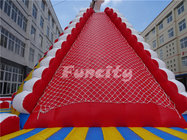 15mL*15mW*8mH PVC Tarpaulin Giant Inflatable Volcano Rock Climbing Wall With Slide For Children